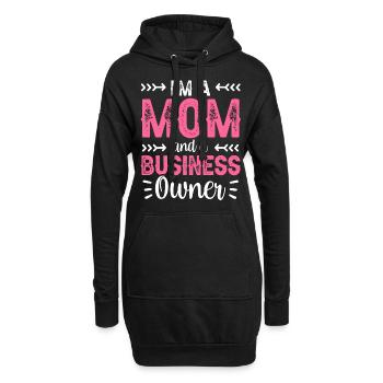 Ich Bin Eine Mutter Und Eine Geschäftsinhaberin - Hoodie-Kleid - Schwarz - Vorne