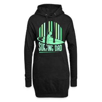 Surf Père Surf Surf Surf Surf Surf surfant - Sweat-shirt à capuche long Femme - noir - Devant