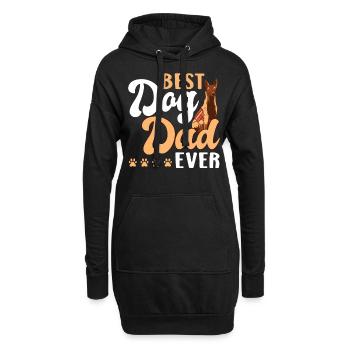 Meilleur chien Papa Jamais Chien Père Papa - Sweat-shirt à capuche long Femme - noir - Devant