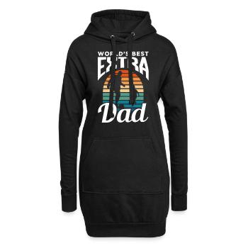 Weltbester Ersatzvater Stiefpapa Stiefvater - Hoodie-Kleid - Schwarz - Vorne