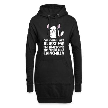 Chinchillas sind fantastisch, deshalb bin ich ein - Hoodie-Kleid - Schwarz - Vorne