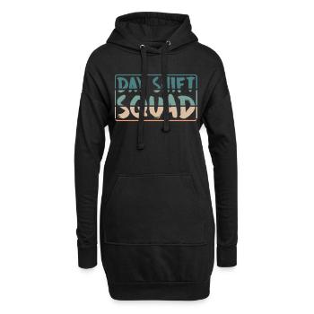 Équipe Day Shift Proverbes Shift Work Day Shift - Sweat-shirt à capuche long Femme - noir - Devant