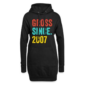 Funny Birthday Gross Since 2007 - Hoodie Dress - black - Front
