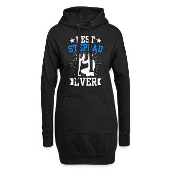 Bester Stiefvater Aller Zeiten Stiefpapa Stepdad - Hoodie-Kleid - Schwarz - Vorne