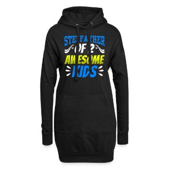 Stepfather Of Two Great Kids Stepdad - Hoodie Dress - black - Front