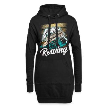 Aviron Aviron Aviron Bateau Aviron - Sweat-shirt à capuche long Femme - noir - Devant