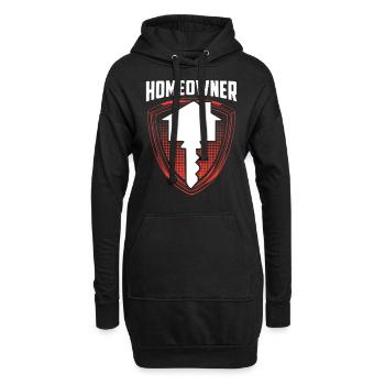Hauseigentümer Hausbesitzer Haus Hausherr - Hoodie-Kleid - Schwarz - Vorne