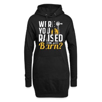 Wurden Sie In Einer Scheune Aufgezogen? Papa Papi - Hoodie-Kleid - Schwarz - Vorne