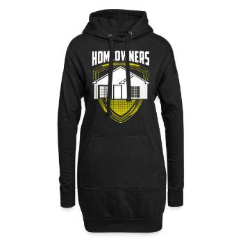 Hauseigentümer Haus Hausbesitzer Hausherr - Hoodie-Kleid - Schwarz - Vorne
