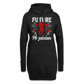 Futur Docteur Médecine Profession médicale - Sweat-shirt à capuche long Femme - noir - Devant