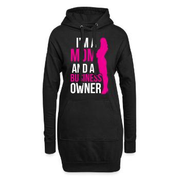 Ich Bin Eine Mutter Und Eine Geschäftsinhaberin - Hoodie-Kleid - Schwarz - Vorne