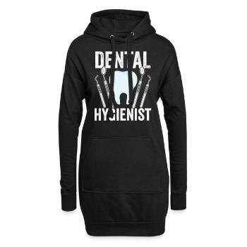 Équipe d’hygiénistes dentaires Dentiste hygiéniste dentaire - Sweat-shirt à capuche long Femme - noir - Devant