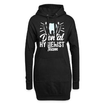 Équipe d’hygiénistes dentaires Dentiste Hygiène dentaire - Sweat-shirt à capuche long Femme - noir - Devant