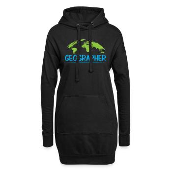 Geograph Geographie Beruf Geographiestudent - Hoodie-Kleid - Schwarz - Vorne