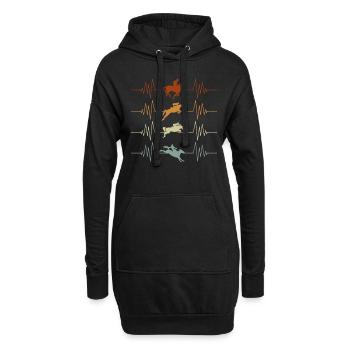 Springreiten Reitsport Pferd Reiten Reiter - Hoodie-Kleid - Schwarz - Vorne