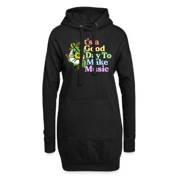 C’est une bonne journée pour faire un bracelet cadeau de professeur de musique - Sweat-shirt à capuche long Femme - noir - Devant