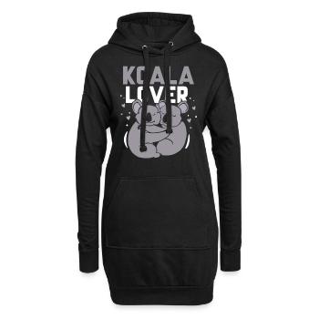 Koala Liebhaber Koalas Tier Koalabär Süß - Hoodie-Kleid - Schwarz - Vorne