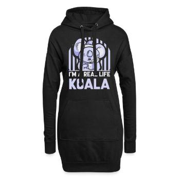 Je suis un vrai koala doux koala ours koalas animal - Sweat-shirt à capuche long Femme - noir - Devant