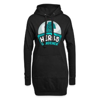 Herb Gardener Herb Herb Garden Herbalisme - Sweat-shirt à capuche long Femme - noir - Devant