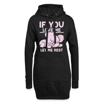 Si tu m’aimes, laisse-moi reposer Koalas Koalas - Sweat-shirt à capuche long Femme - noir - Devant