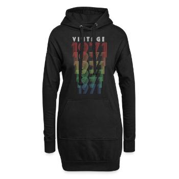 Vintage 1971 Geburtsjahr 1971 Jahrgang Geburtstag - Hoodie-Kleid - Schwarz - Vorne