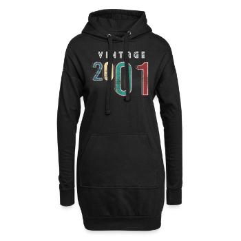 Vintage 2001 Birthday Born year 2001 - Hoodie Dress - black - Front