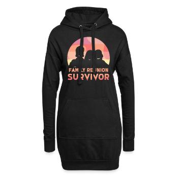 Überlebender Eines Familientreffens Familie Team - Hoodie-Kleid - Schwarz - Vorne