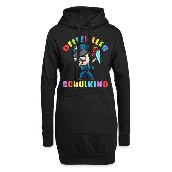 Schulkind Einschulung Polizei - Hoodie-Kleid - Schwarz - Vorne