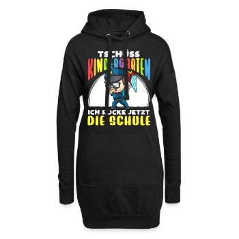 Schulkind Einschulung Polizei - Hoodie-Kleid - Schwarz - Vorne