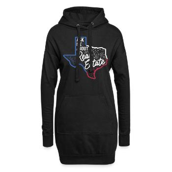Fragen Sie mich über Real Estate Texas Real Estate Agent - Hoodie-Kleid - Schwarz - Vorne