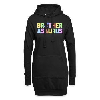 Bruder Asaurus Dinosaurier Geburtstagsfeier TRex - Hoodie-Kleid - Schwarz - Vorne