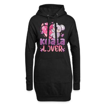Koala Liebhaber Koalas Koalabär Süß Tier - Hoodie-Kleid - Schwarz - Vorne