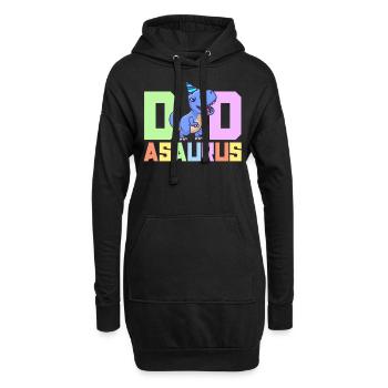 Papa Asaurus Dinosaurier Geburtstagsfeier TRex Matching - Hoodie-Kleid - Schwarz - Vorne