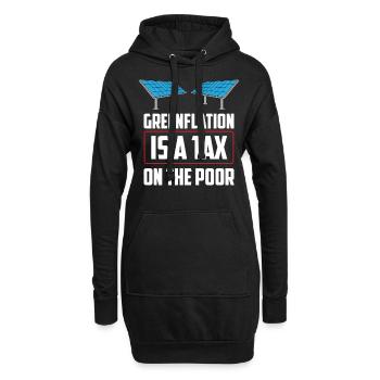 L’inflation verte est une taxe pour les pauvres Verts - Sweat-shirt à capuche long Femme - noir - Devant