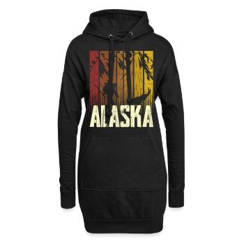 Alaska Randonneurs Nature Randonnée - Sweat-shirt à capuche long Femme - noir - Devant