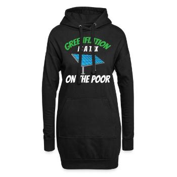 L’inflation verte est une taxe pour les pauvres Verts - Sweat-shirt à capuche long Femme - noir - Devant