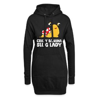 Crazy Banana Escargot Dame Femmes Fille - Sweat-shirt à capuche long Femme - noir - Devant