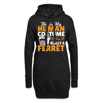 This is My Human Costume I'm Really a Ferret - Hoodie-Kleid - Schwarz - Vorne