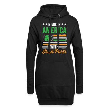 Fabriqué en Amérique avec des parties irlandaises irlandaises - Sweat-shirt à capuche long Femme - noir - Devant