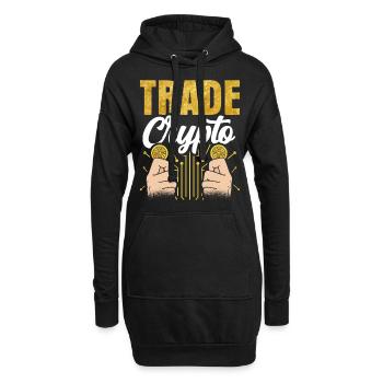 Krypto Handeln Trading Traden Crypto Trader - Hoodie-Kleid - Schwarz - Vorne