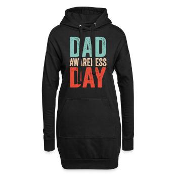 Fête des Pères Père Papa Dictons Papa Papa Fête des Pères - Sweat-shirt à capuche long Femme - noir - Devant