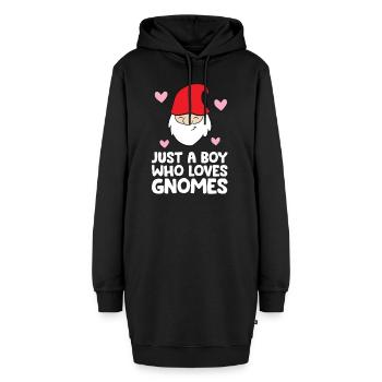 Juste un garçon qui aime les nains - Sweat-shirt à capuche long Femme - noir - Devant