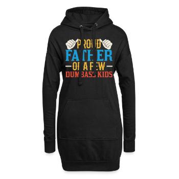 Stolzer Vater Von Ein Paar Dummen Kindern Papa - Hoodie-Kleid - Schwarz - Vorne