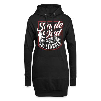 Père monoparental Parent seul Papa Papi - Sweat-shirt à capuche long Femme - noir - Devant