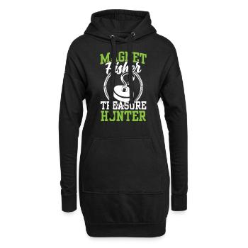 Magnetfischer Schatzsucher Magnet Magnetfischen - Hoodie-Kleid - Schwarz - Vorne