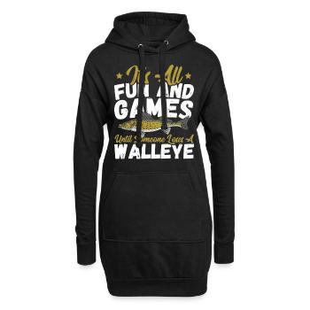 Tout est amusant et ludique jusqu’à ce que quelqu’un perde un - Sweat-shirt à capuche long Femme - noir - Devant