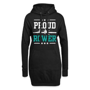 Fier Rameur Aviron Aviron Aviron Bateau Aviron - Sweat-shirt à capuche long Femme - noir - Devant
