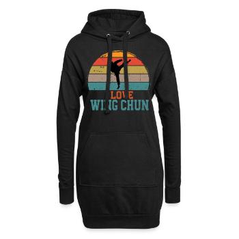 J’adore Wing Chun Martial Arts Trainer Arts Martiaux - Sweat-shirt à capuche long Femme - noir - Devant