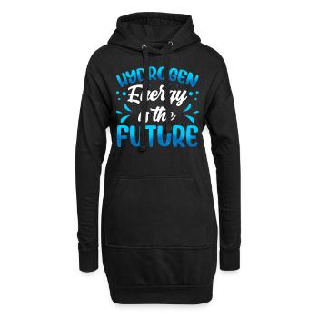 Energie Aus Wasserstoff Ist Die Zukunft Hydrogen - Hoodie-Kleid - Schwarz - Vorne