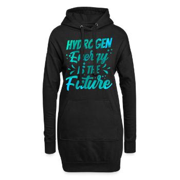 Energie Aus Wasserstoff Ist Die Zukunft Hydrogen - Hoodie-Kleid - Schwarz - Vorne